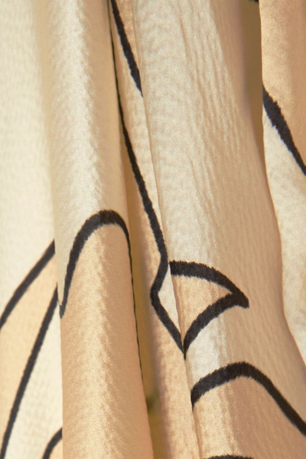 JOHANNA ORTIZ Golden Opportunity cutout hammered silk-satin wrap midi dress
