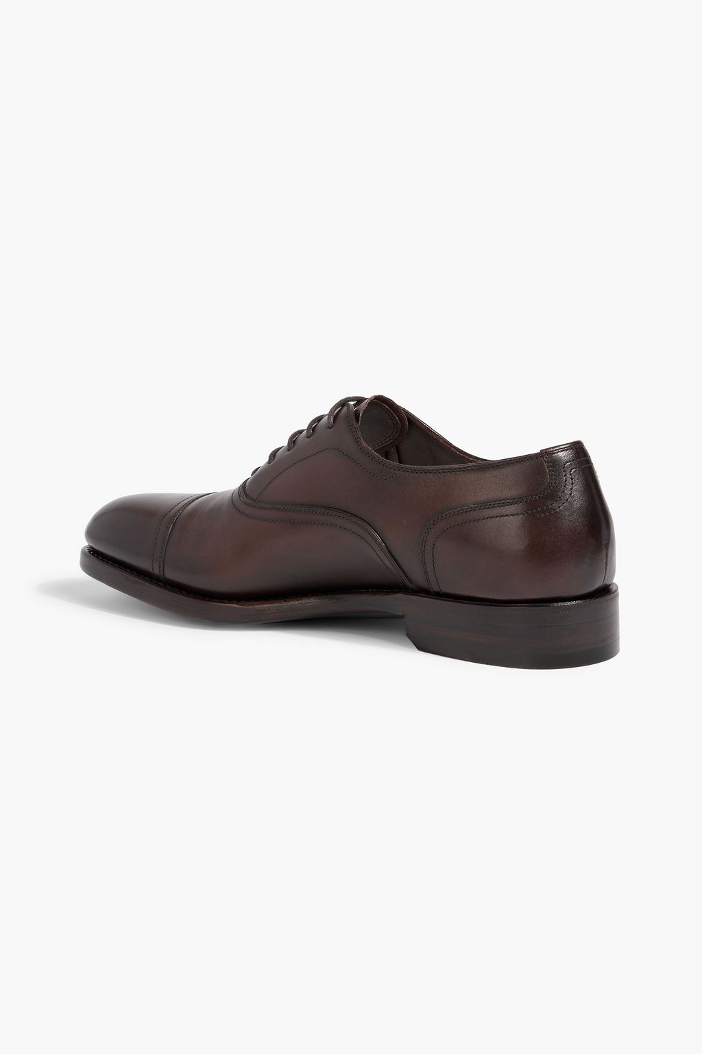 FERRAGAMO Baron burnished leather derby shoes