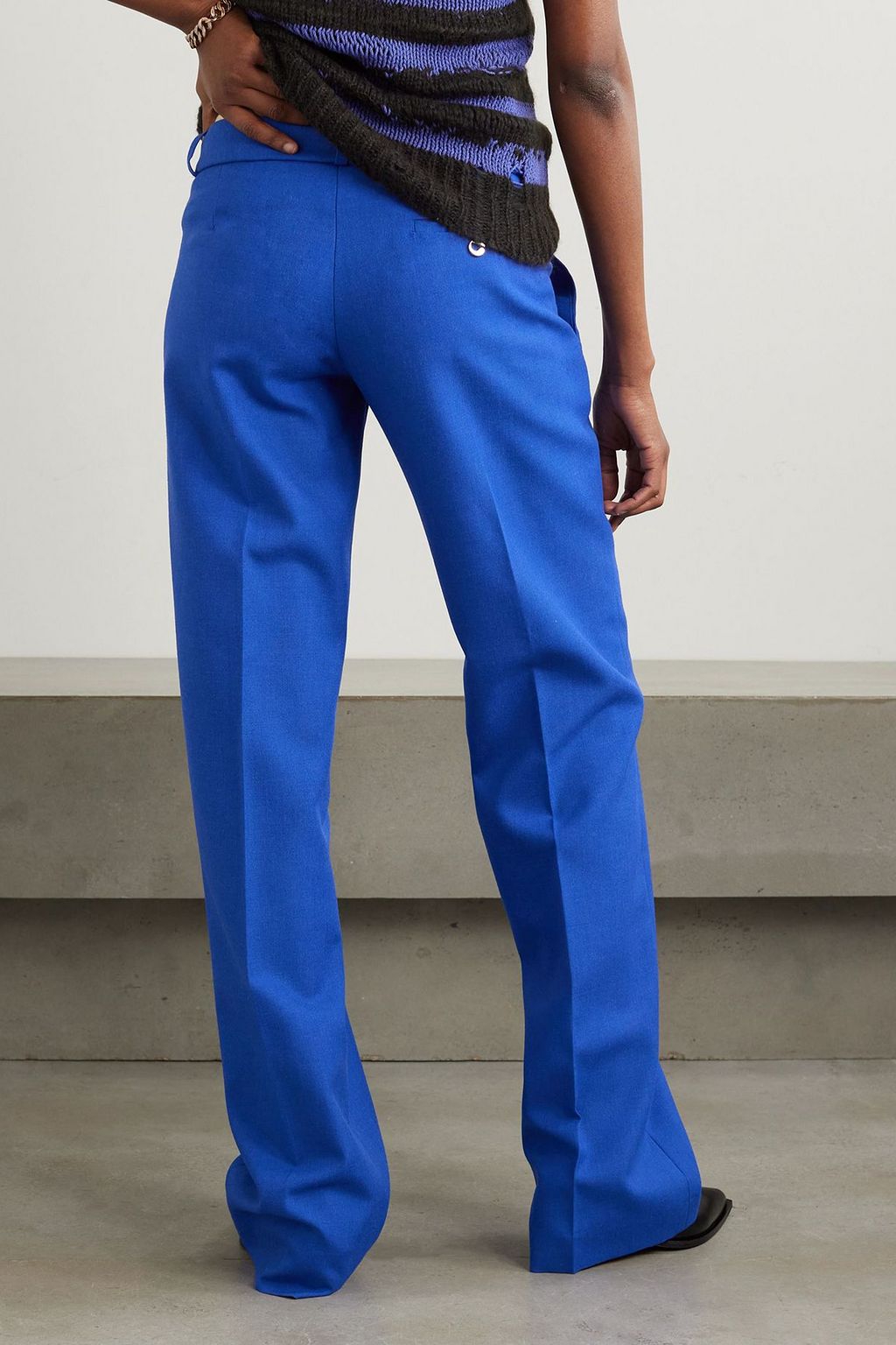 COPERNI Hose mit geradem Bein aus Wolle mit Falten