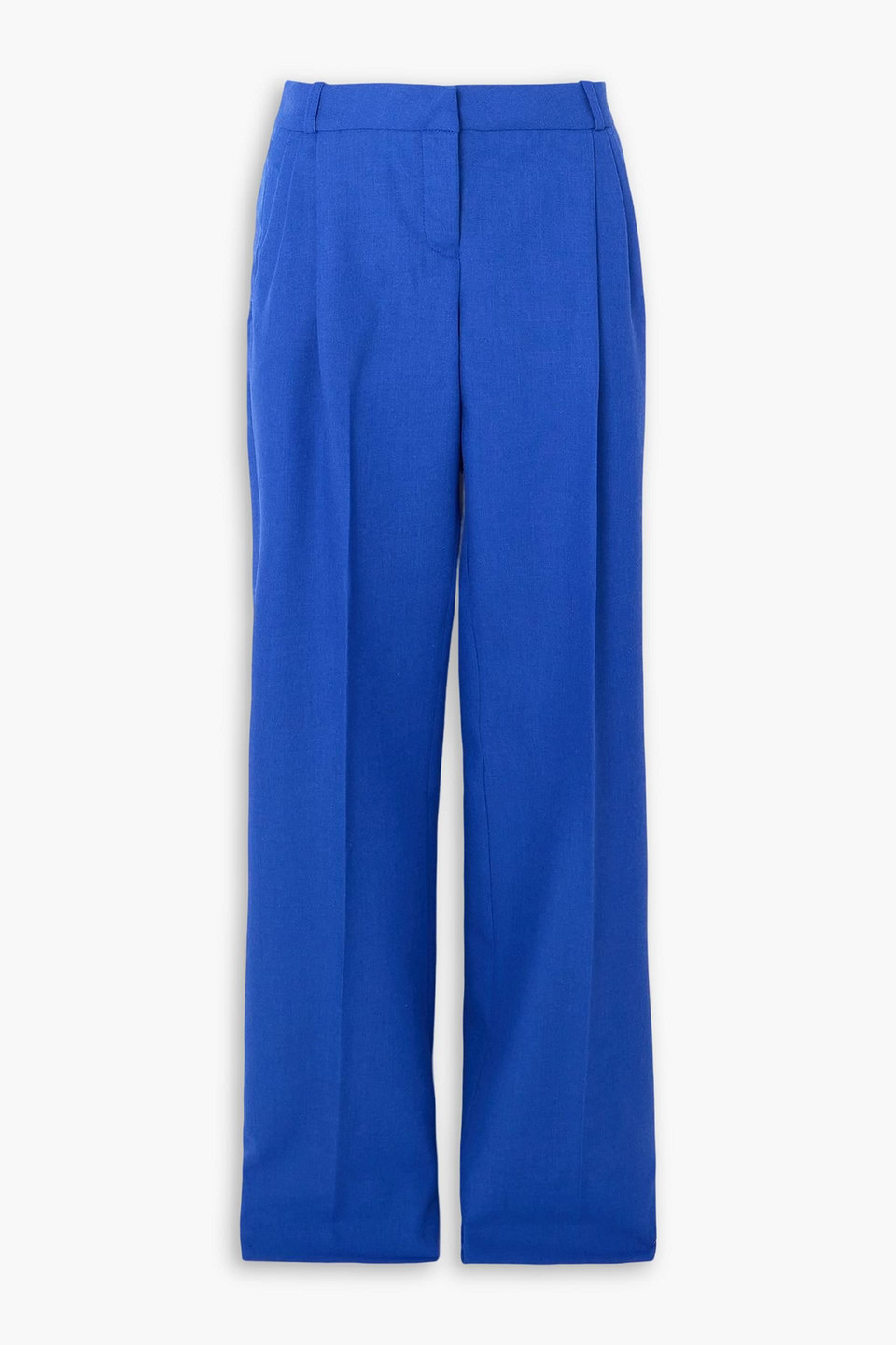 coperni - pleated wool straight-leg pants - blue - xs