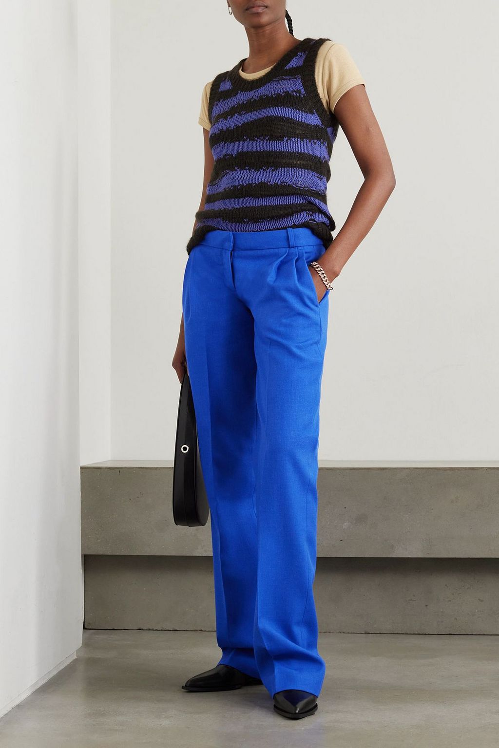 COPERNI Hose mit geradem Bein aus Wolle mit Falten