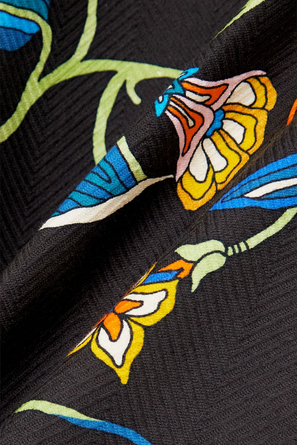 La Doublej Printed Textured-cotton Tunic In Multi