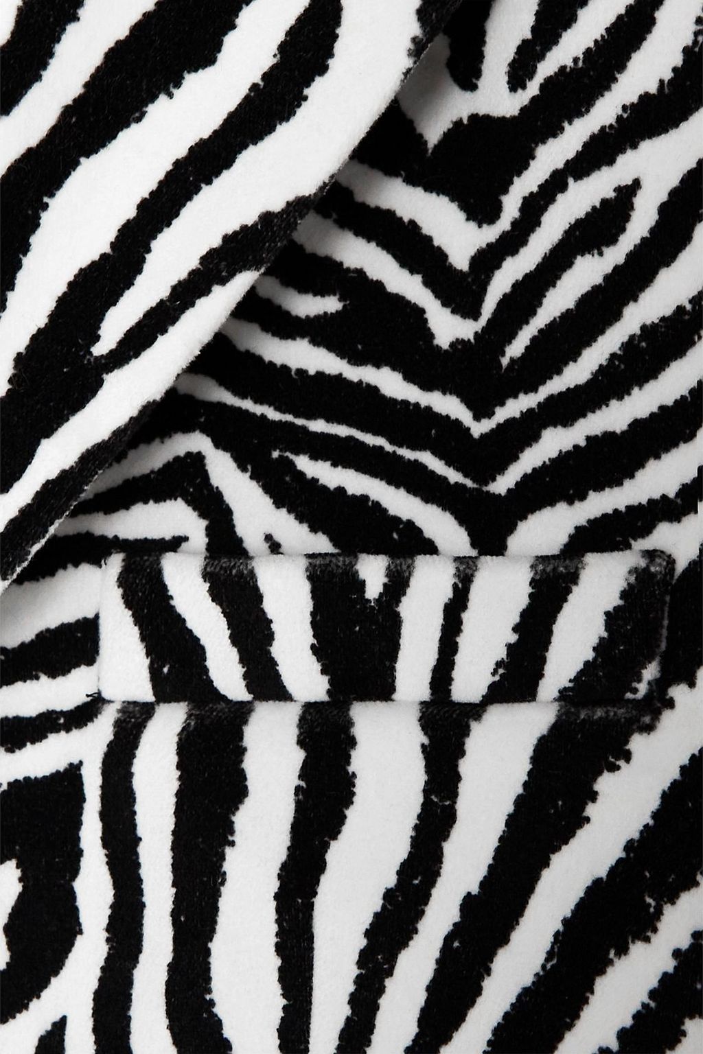 ALESSANDRA RICH Zebra-print cotton-velvet blazer