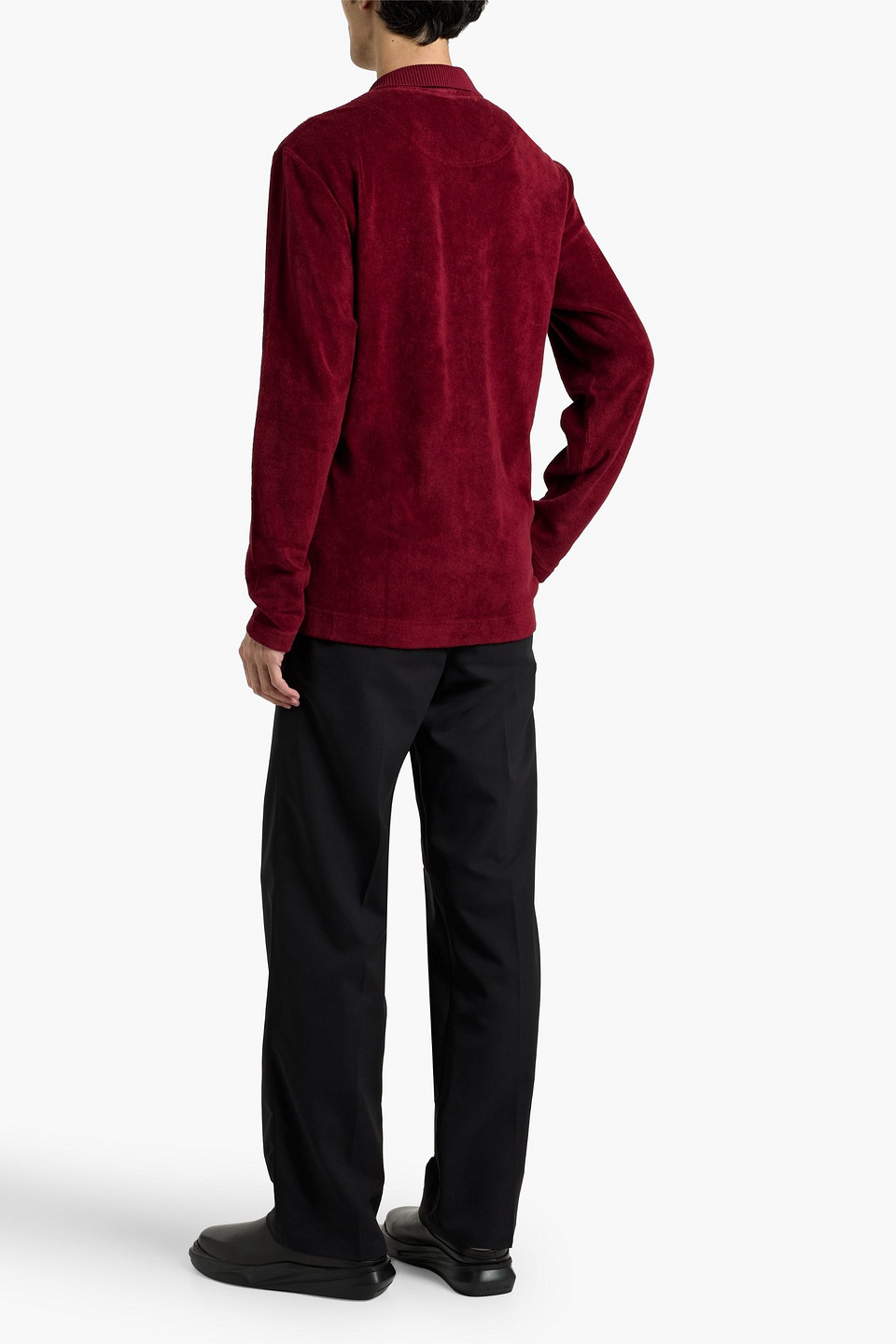 Orlebar Brown Jarrett Cotton-terry Polo Shirt In Burgundy