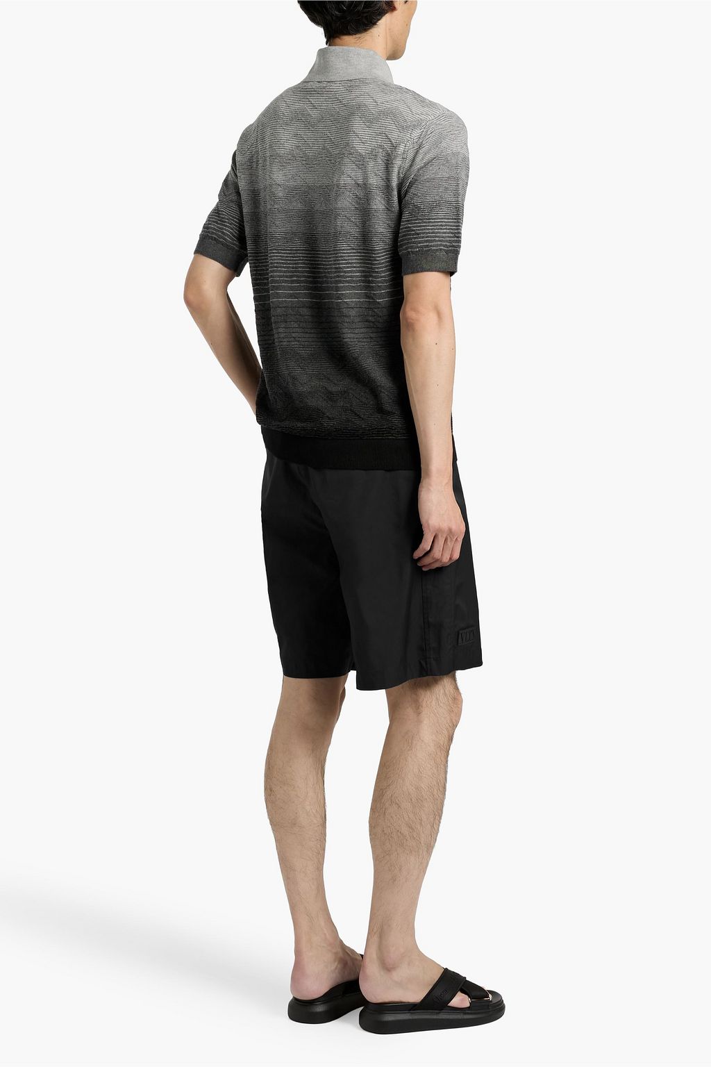 MISSONI Space-dyed jacquard-knit cotton polo shirt