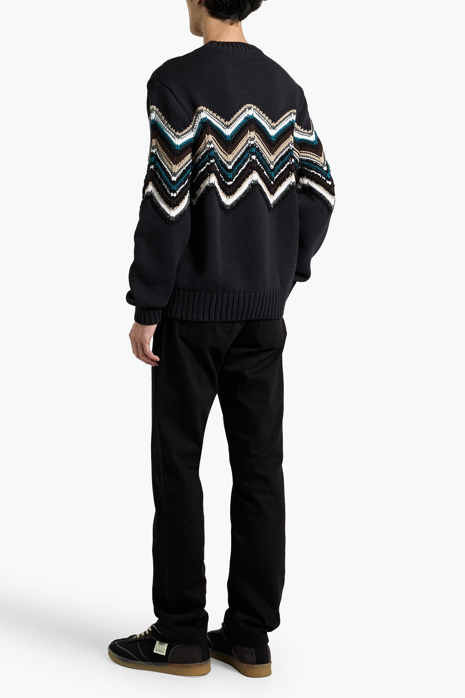 Missoni Intarsia-knit Sweater In Blue