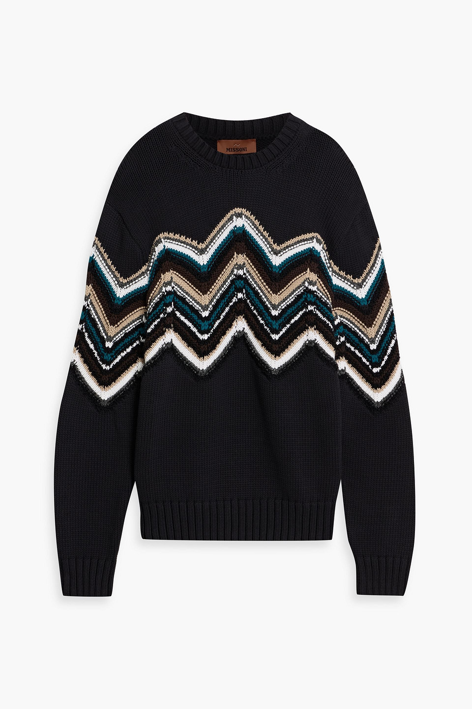 Missoni Intarsia-knit Sweater In Blue