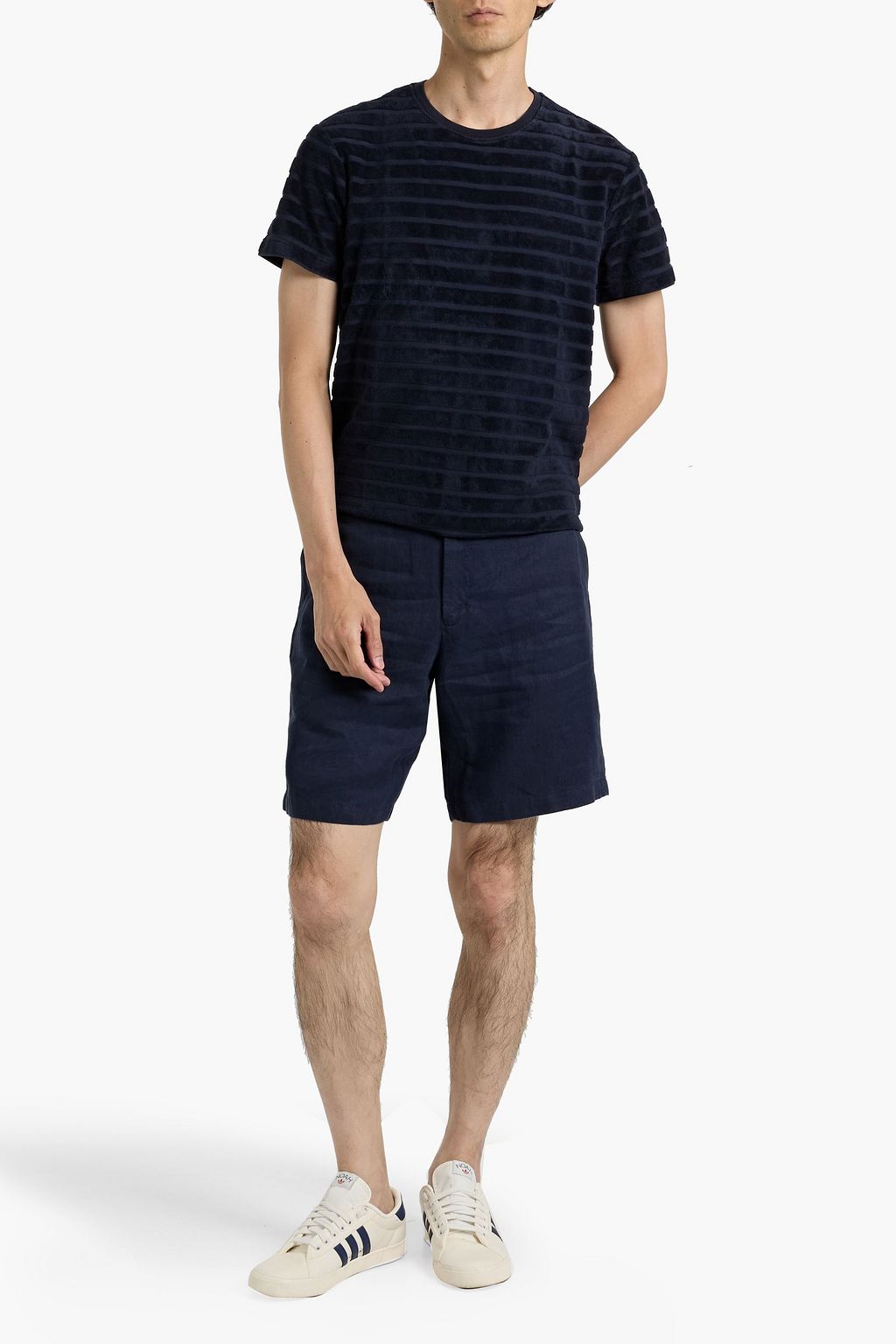 ORLEBAR BROWN Sammy striped cotton-terry T-shirt