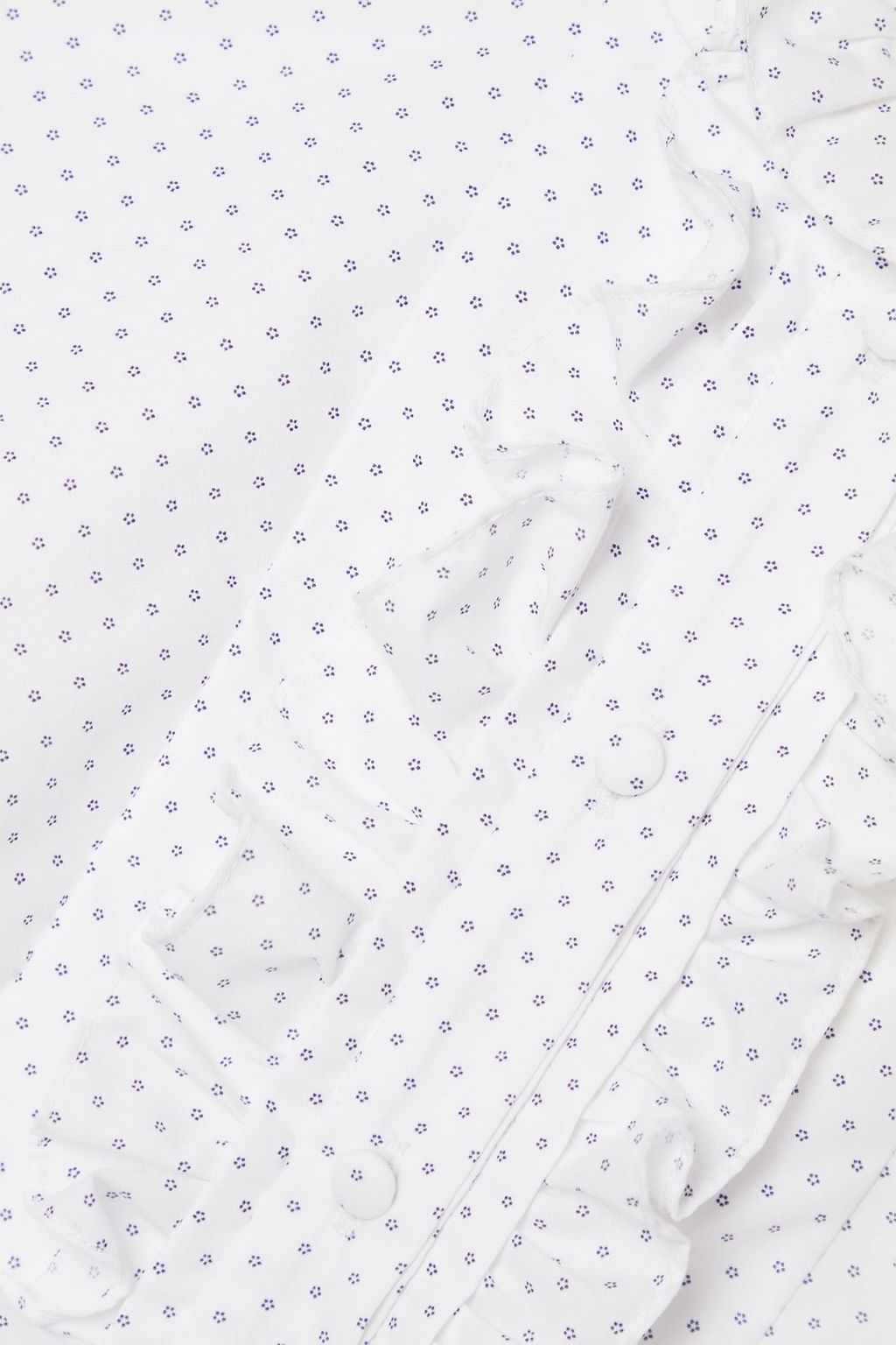 ERDEM Constance ruffled printed poplin blouse