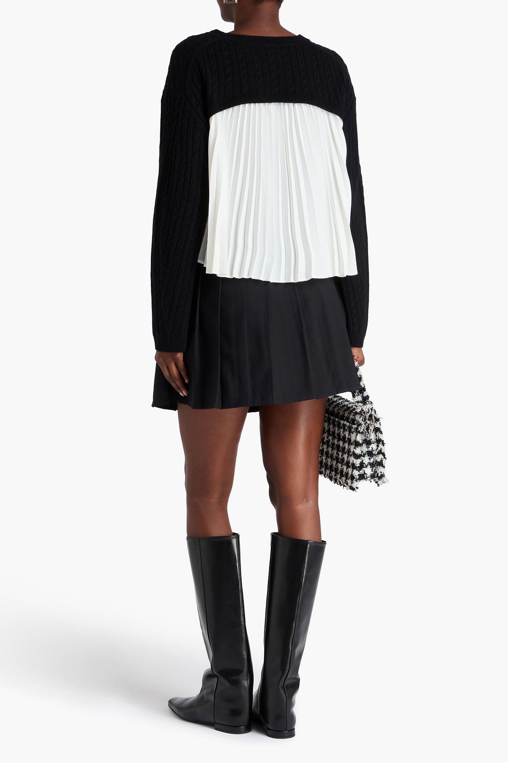 SANDRO Cable-knit wool and cashmere-blend sweater