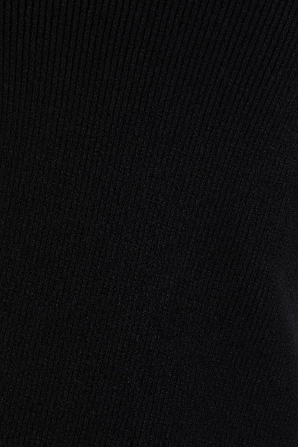 RICK OWENS Ribbed cashmere-blend maxi pencil skirt