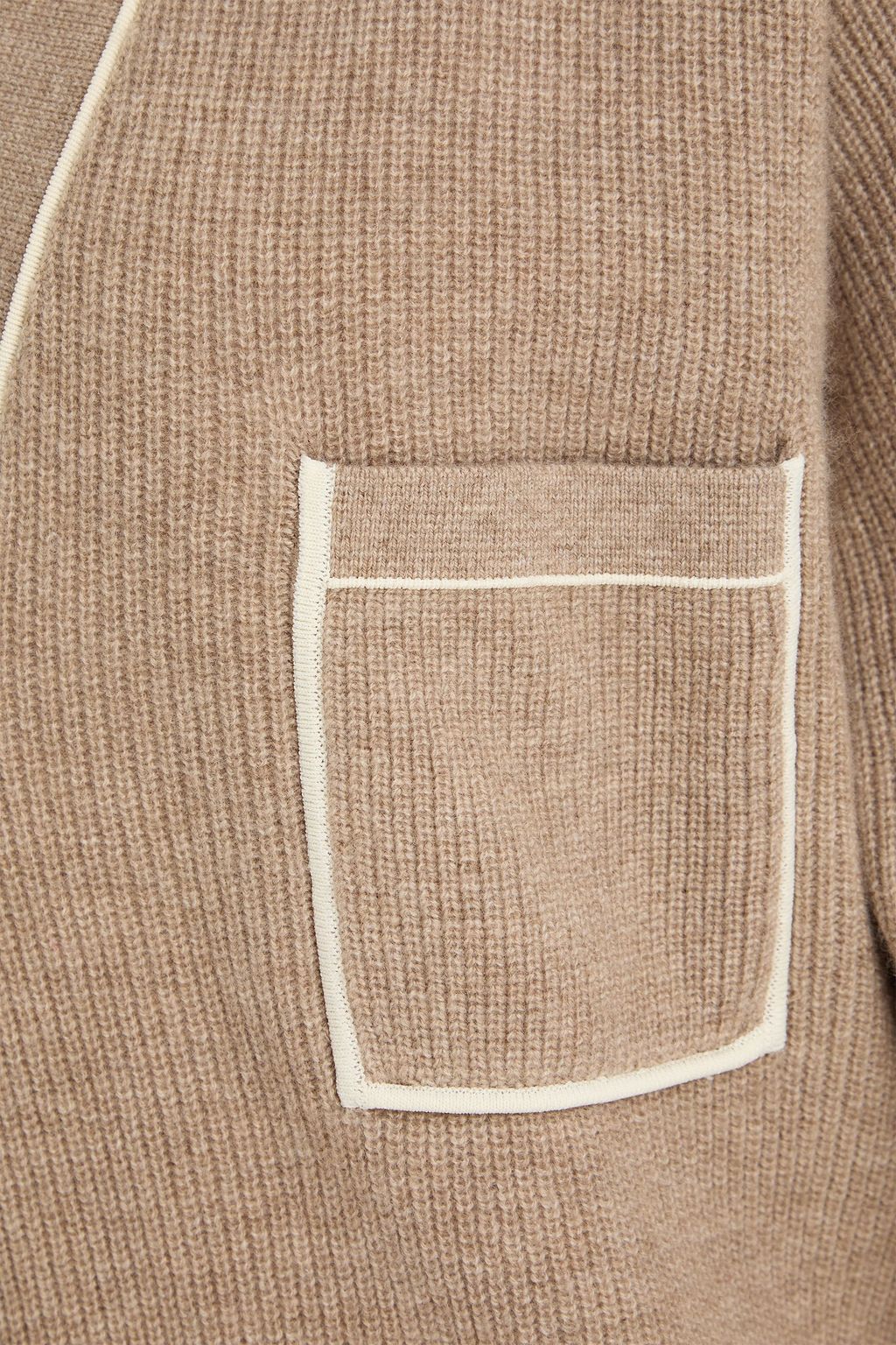 SANDRO Wool and cashmere-blend polo sweater