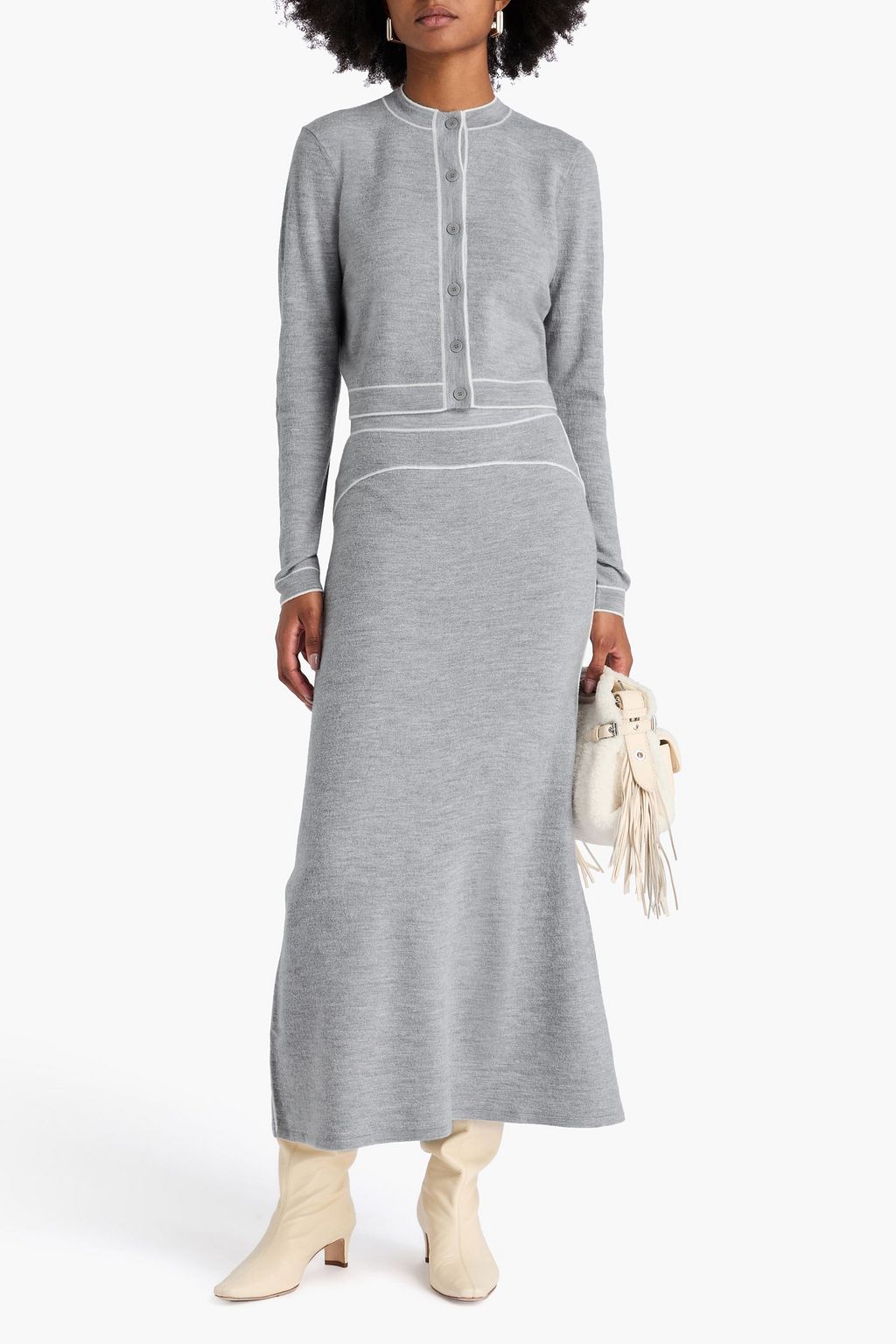 SANDRO Cropped wool cardigan