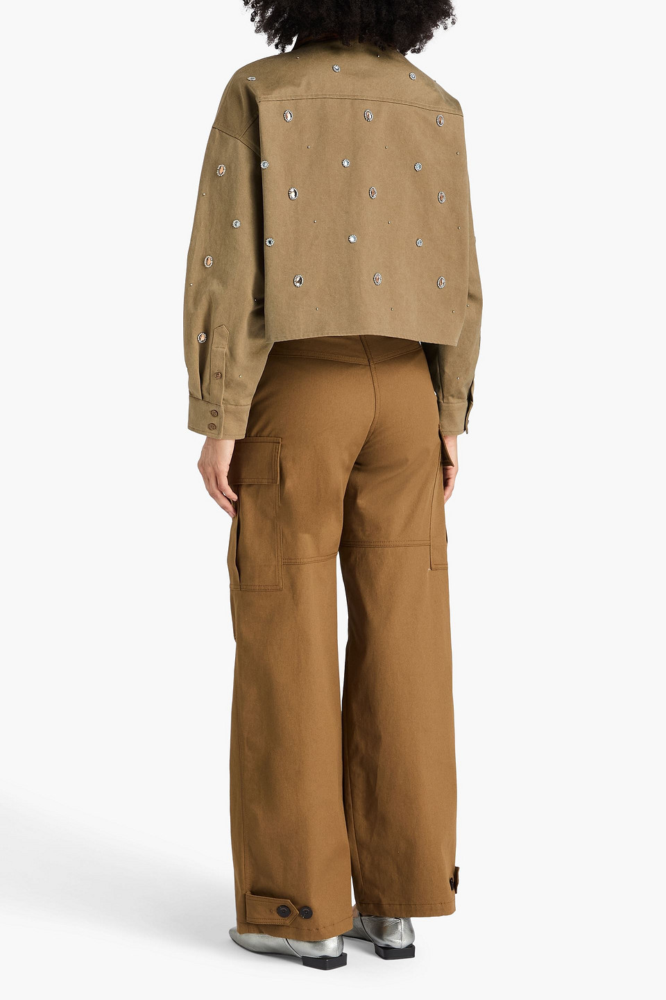  Sandro - Hemd Aus Gabardine Mit Verzierung - Braun - 3 