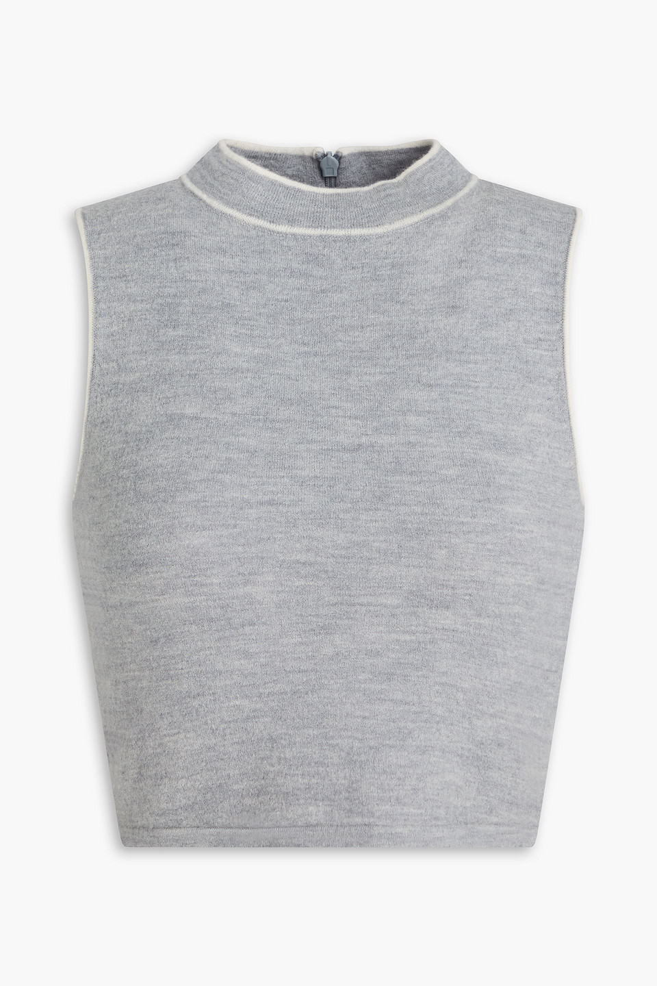 Sandro Cropped Wool Top In Multi
