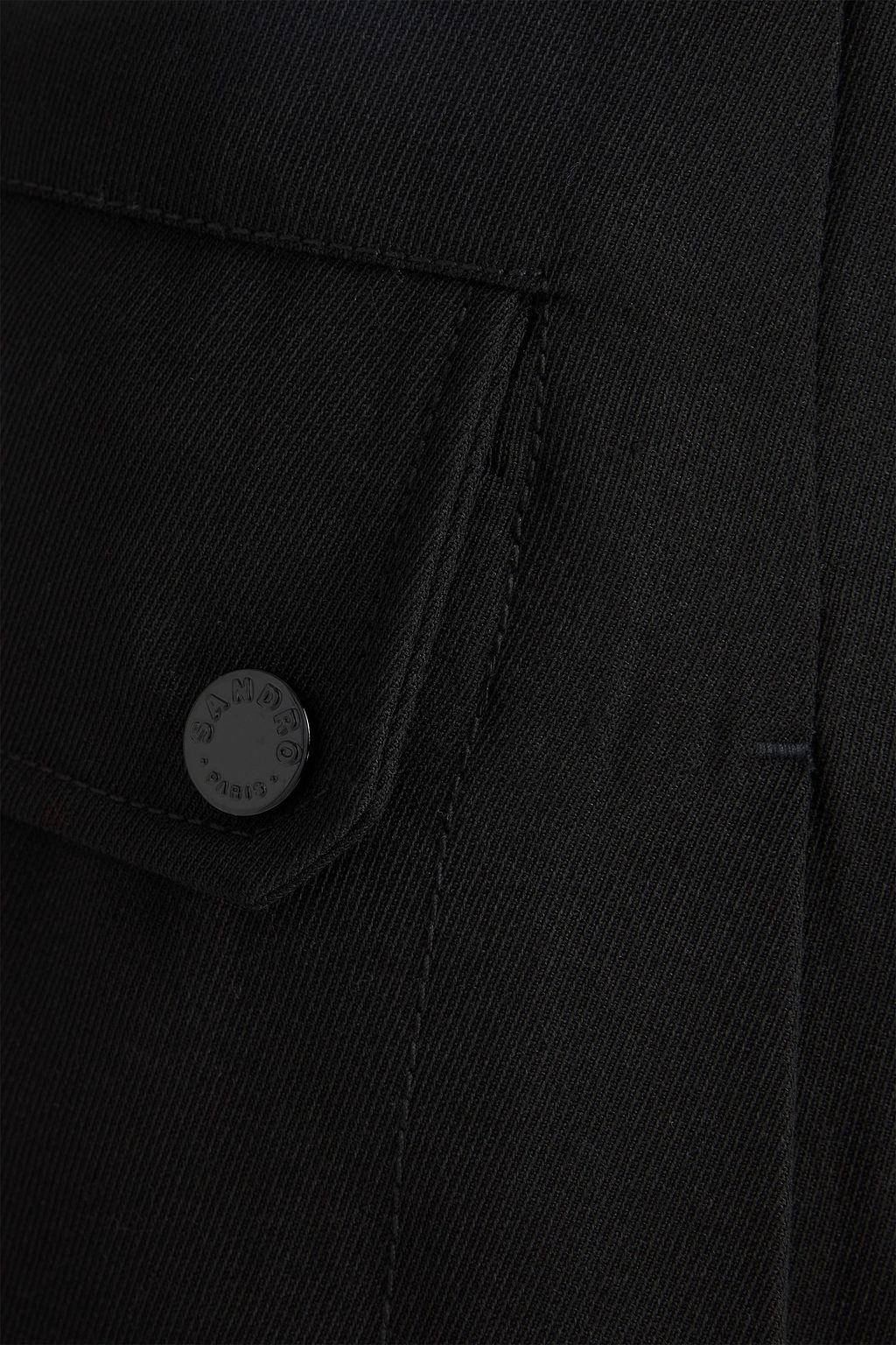 SANDRO Pleated twill mini skirt