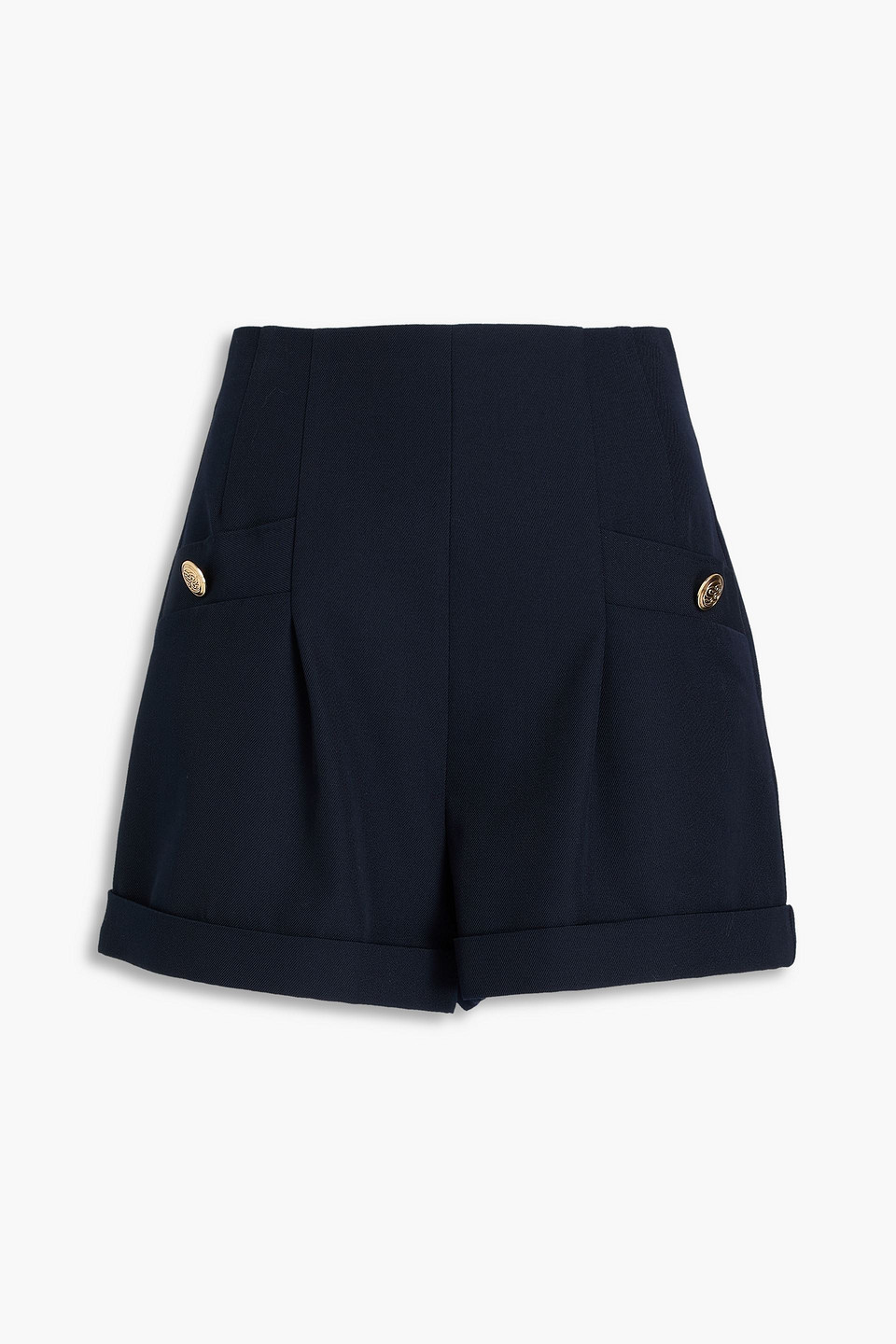 sandro - twill shorts - blue - fr 38