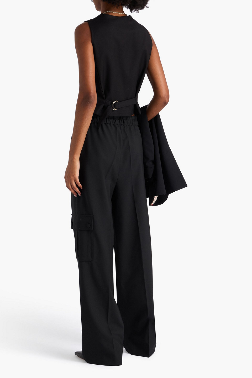  Sandro - Wool-blend Cargo Pants - Black - Fr 34 