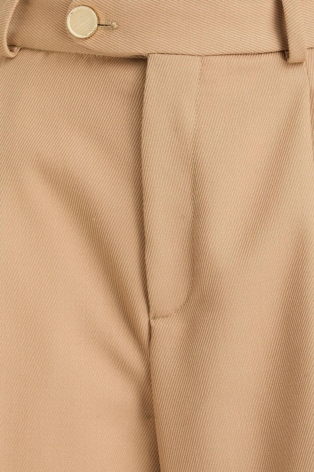 SANDRO Pleated drill straight-leg pants