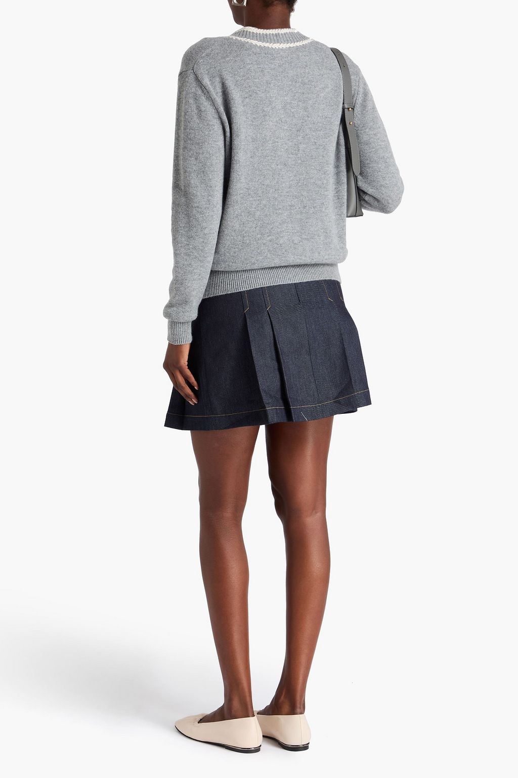 SANDRO Wool and cashmere-blend sweater