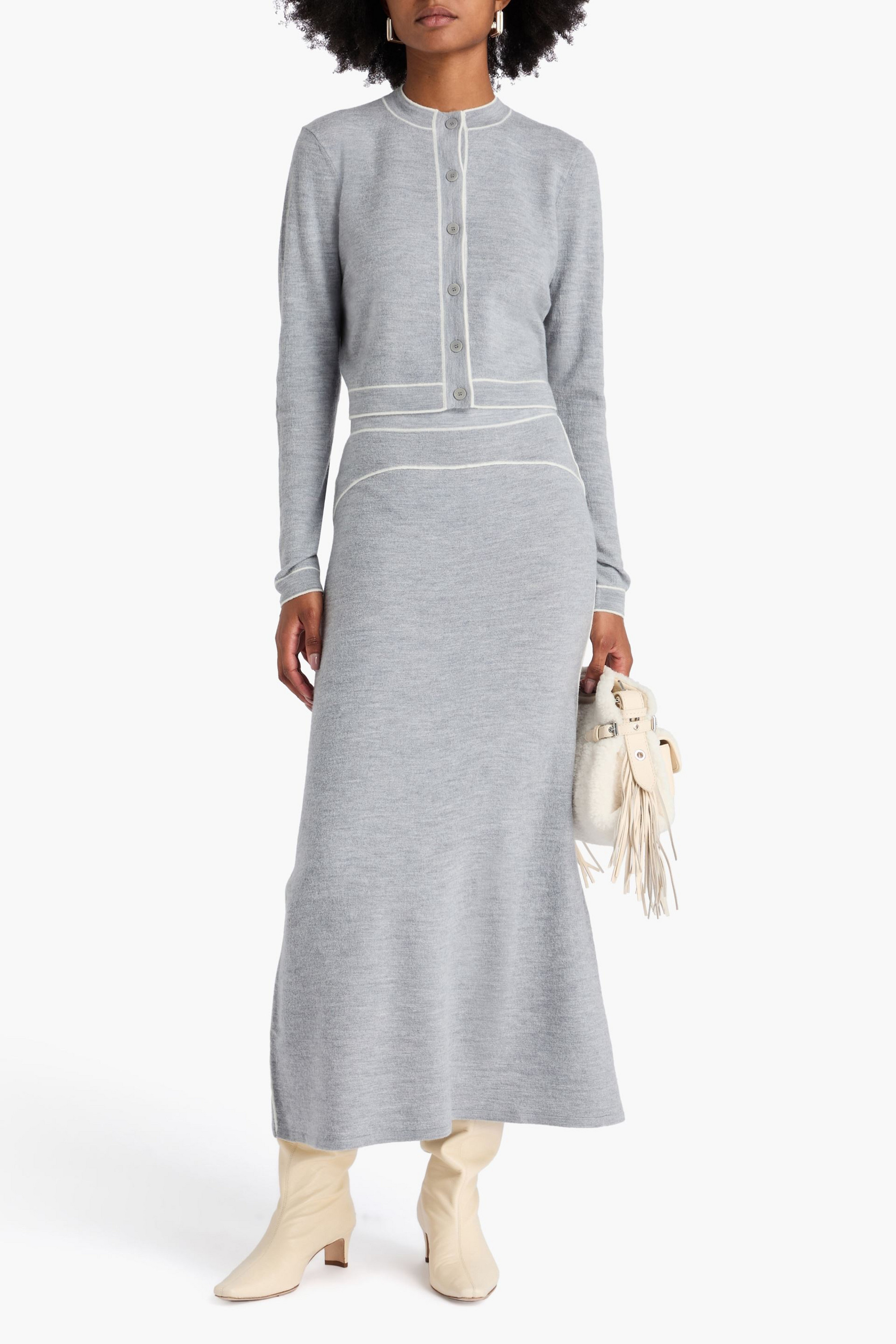 SANDRO Wool maxi skirt