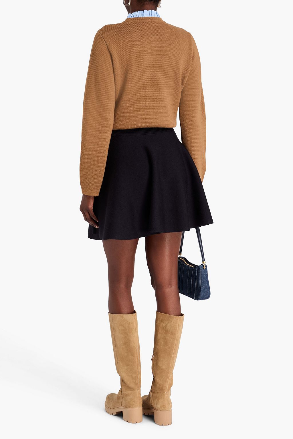 SANDRO Knitted mini skirt