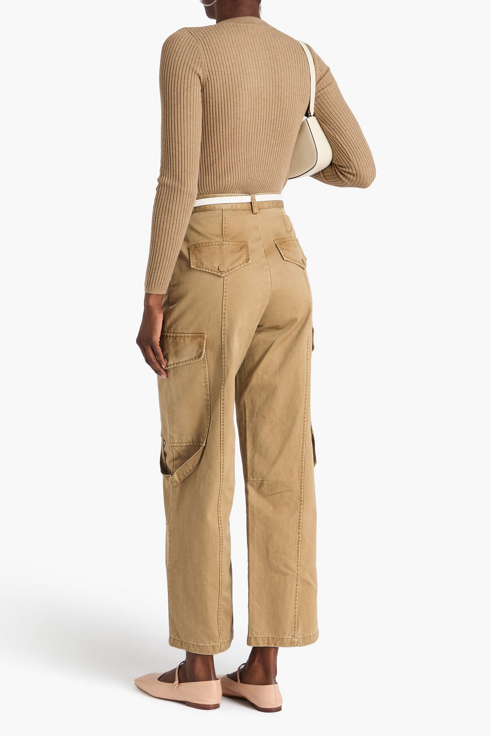  Sandro - Cargohose Aus Baumwoll-gabardine - Neutral - Fr 34 