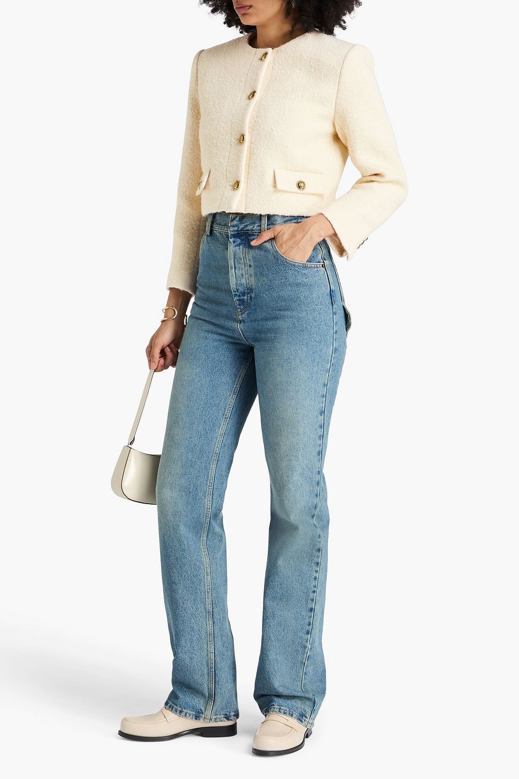 SANDRO Cropped tweed jacket
