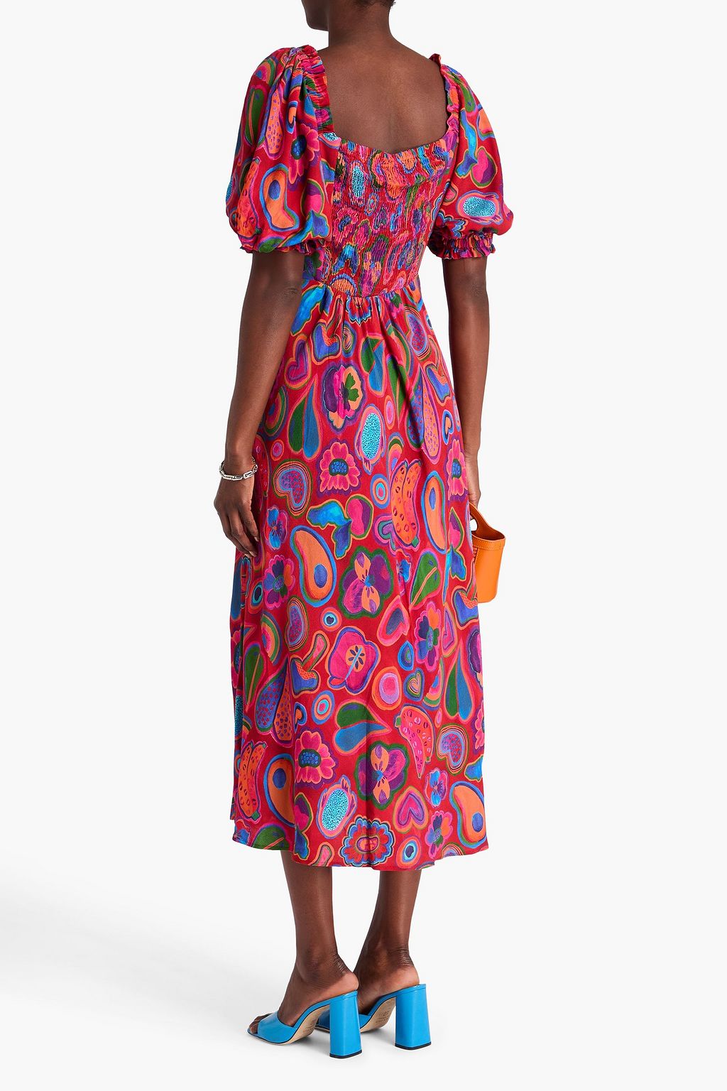 FARM RIO Lisa printed crepe midi dress