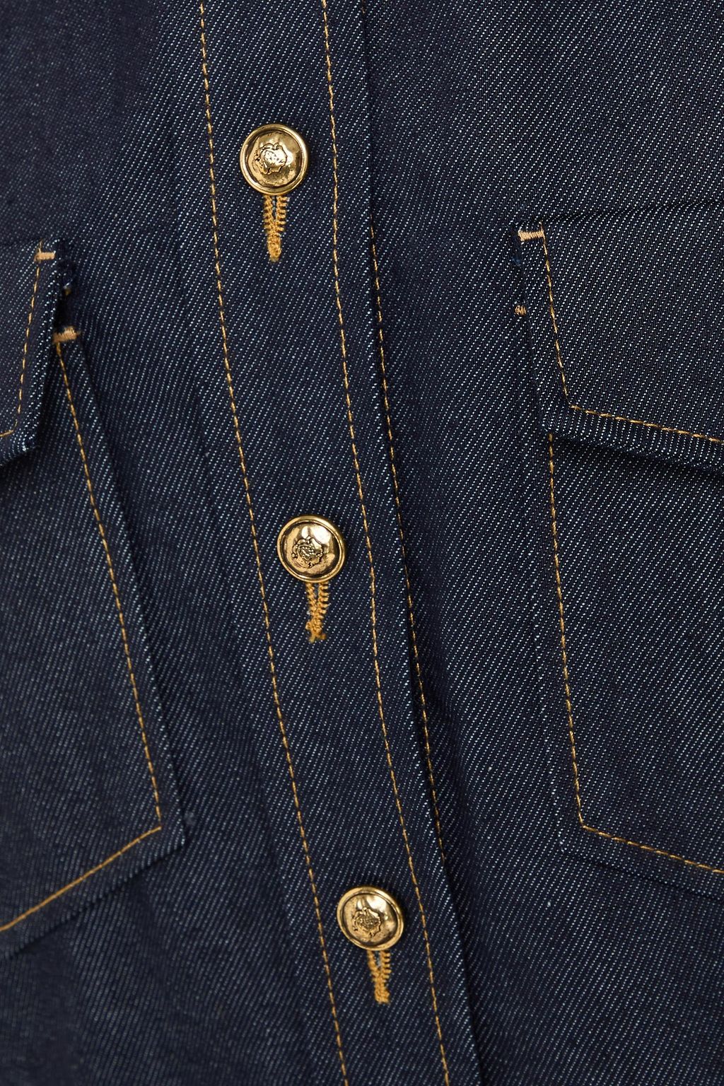 SANDRO Cropped denim shirt
