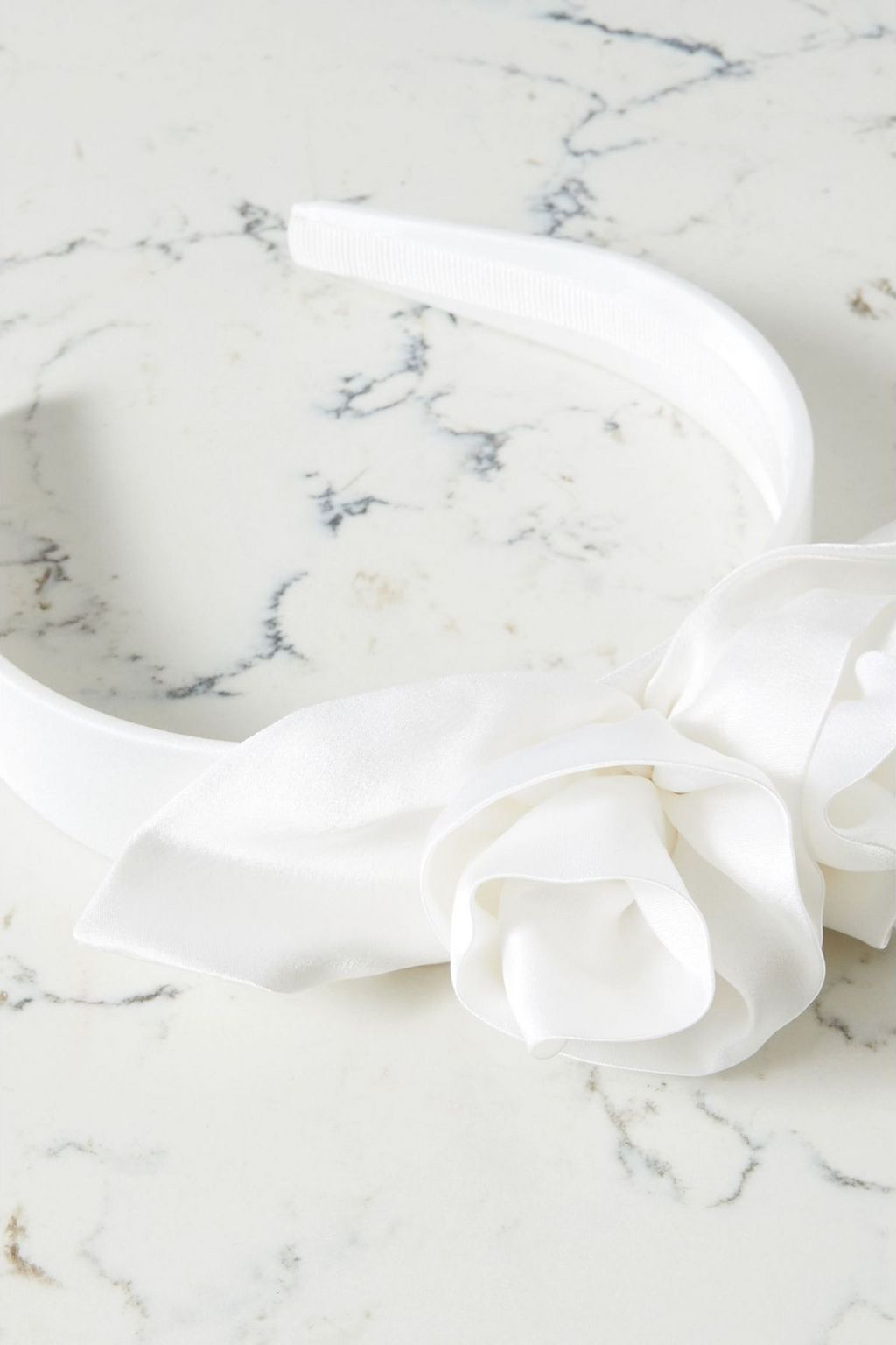 ALESSANDRA RICH Embellished silk-satin headband