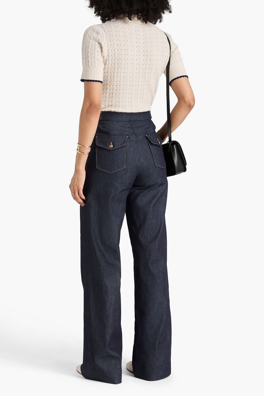 SANDRO High-rise wide-leg jeans