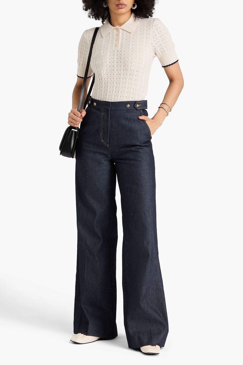 SANDRO High-rise wide-leg jeans