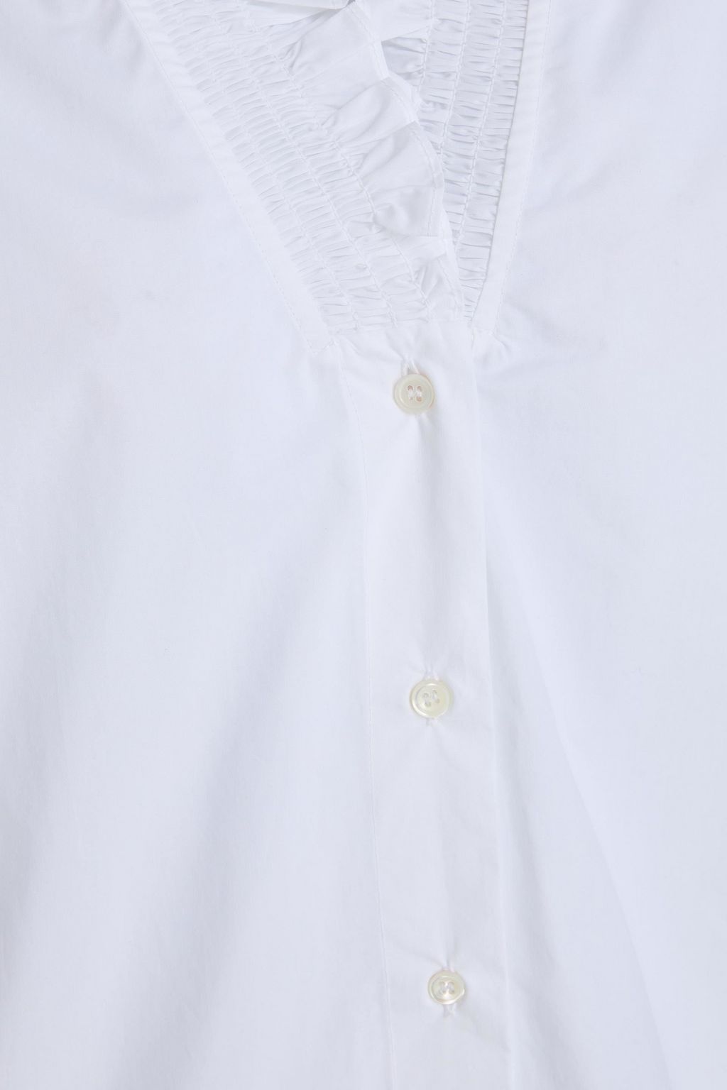 SANDRO Ruffled cotton-poplin blouse
