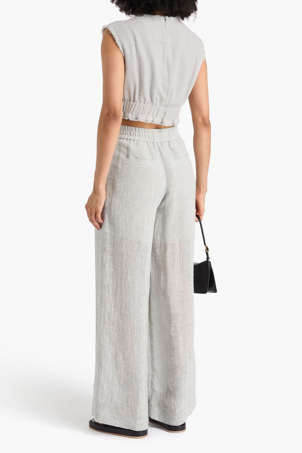 PROENZA SCHOULER Cropped cotton-blend tweed top