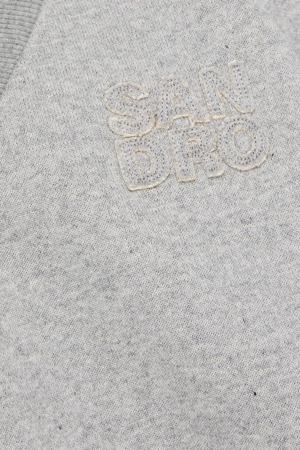SANDRO Cotton-blend fleece sweatshirt
