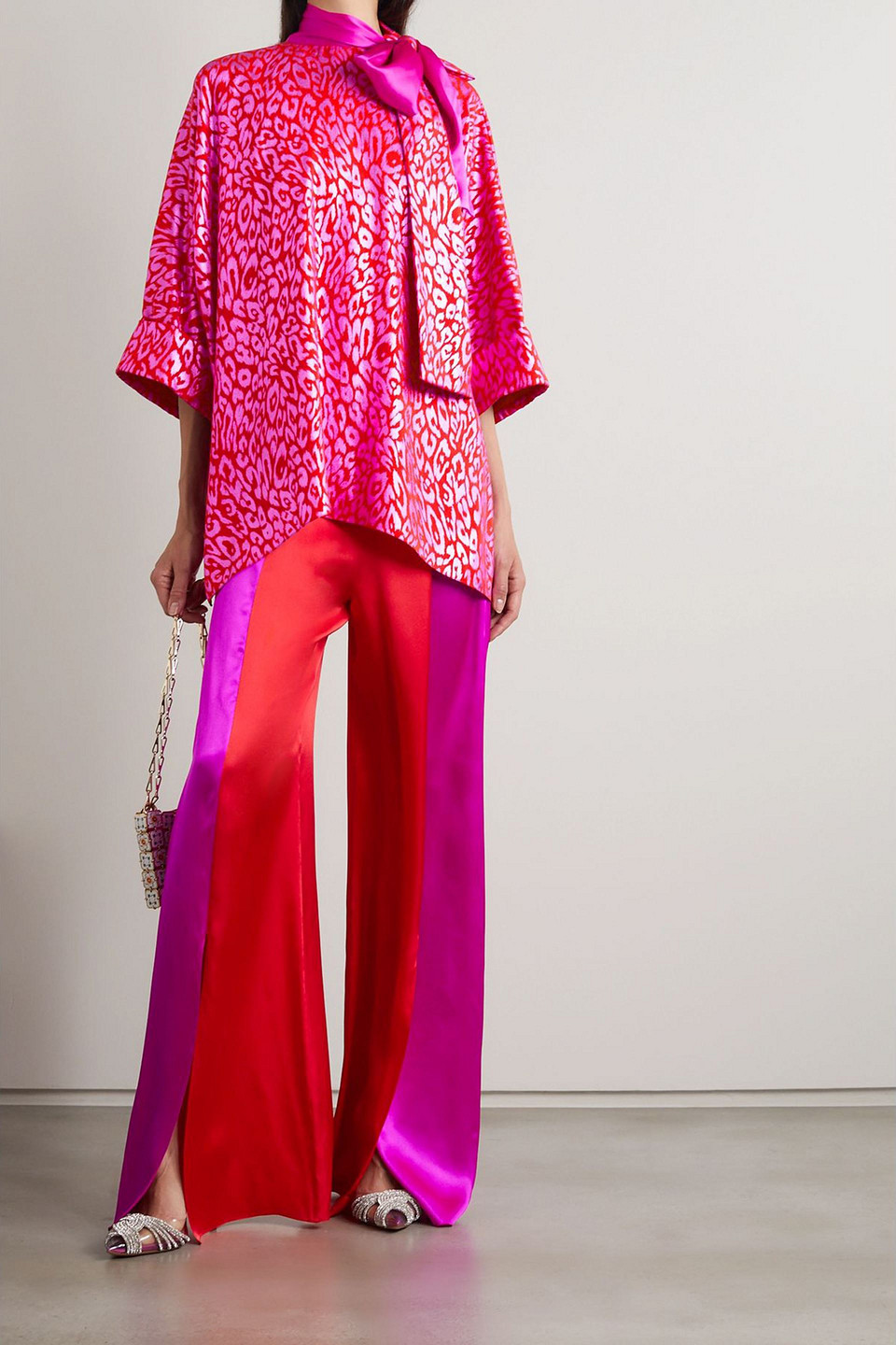 Halpern - Oberteil Aus Glänzendem Metallic-jacquard - Pink - Fr 36 