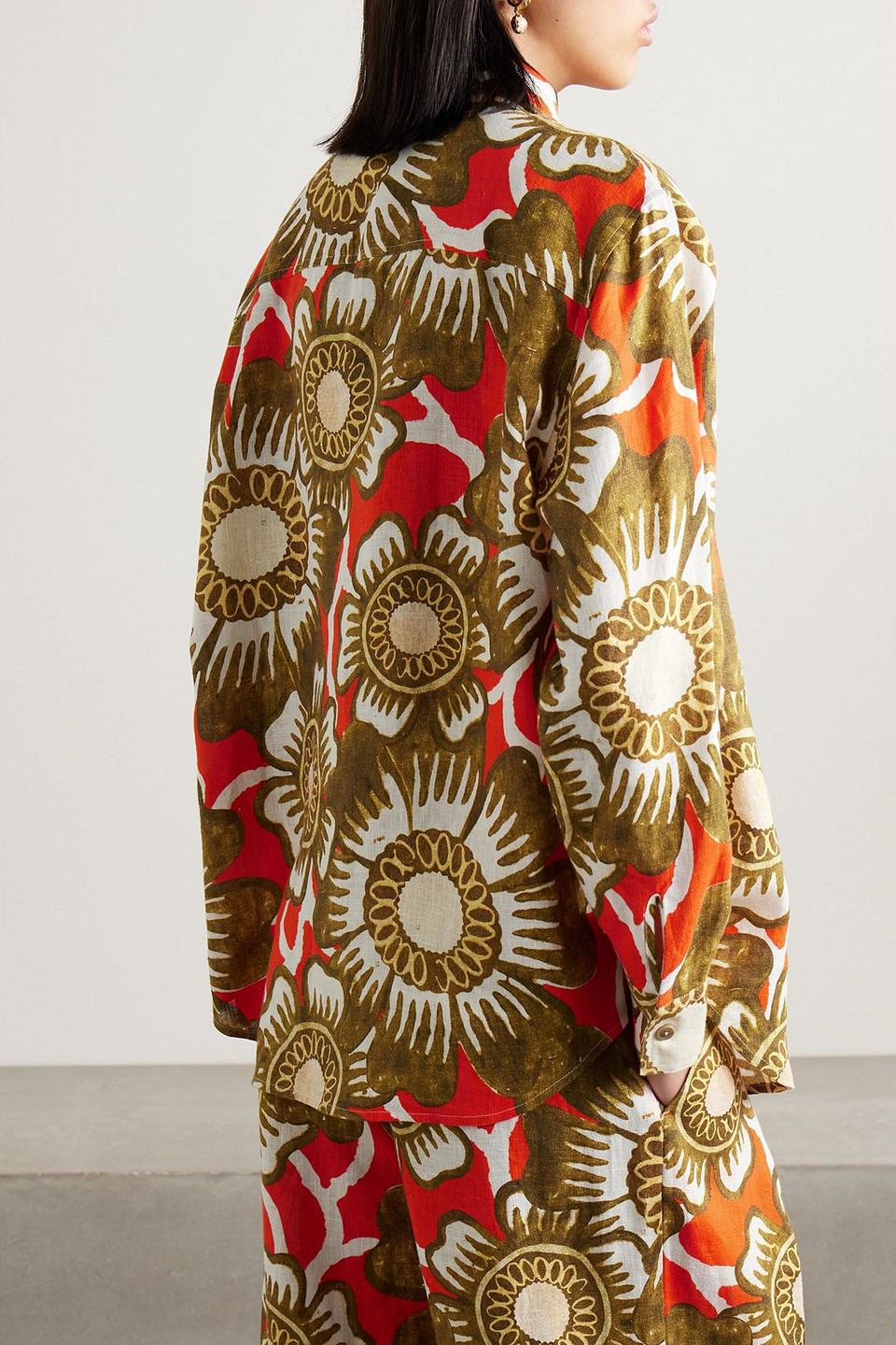  Mara Hoffman - Adele Hemd Aus Hanf Mit Blumenprint - Rot - Xs 