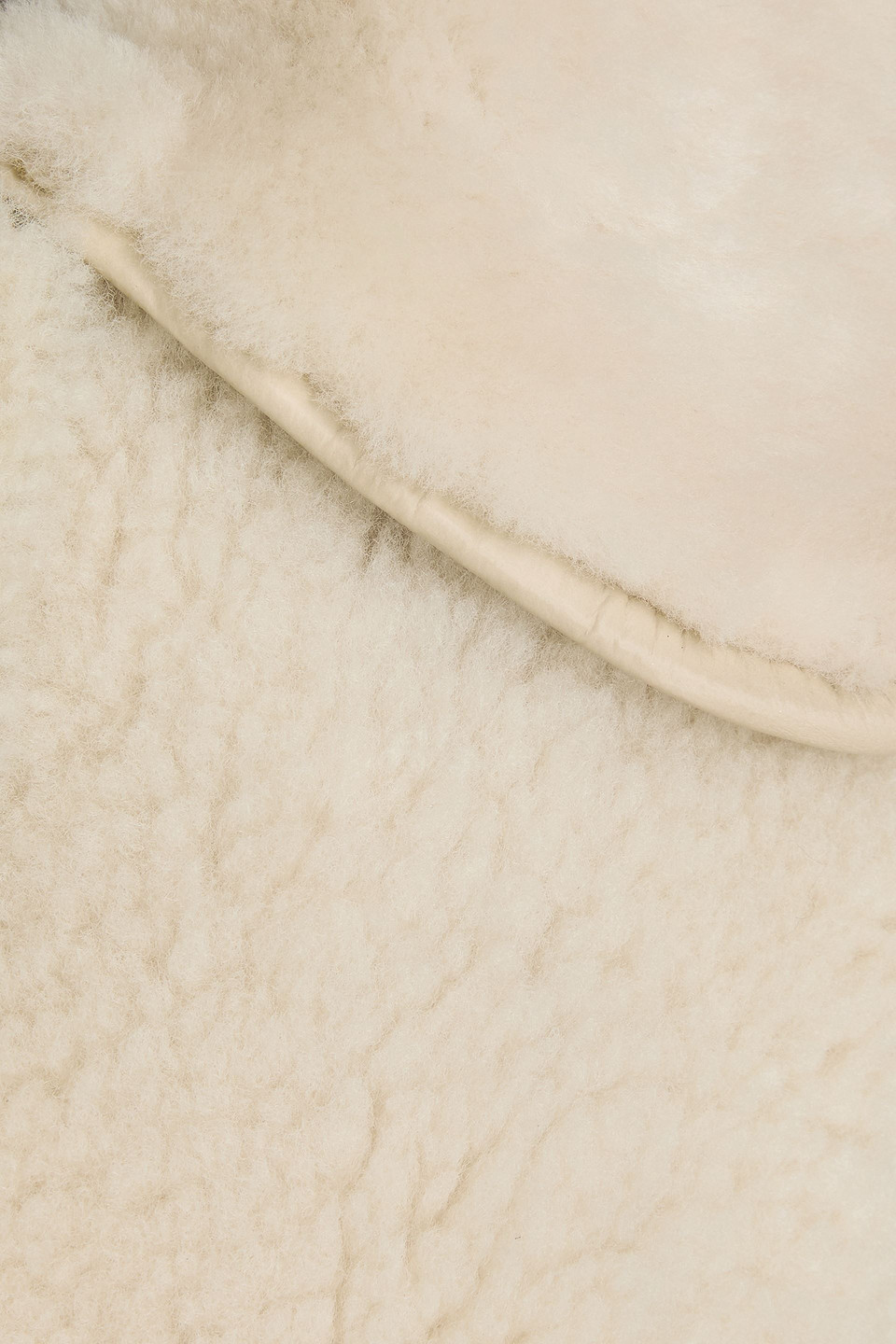Sandro Shearling Coat In Neutral