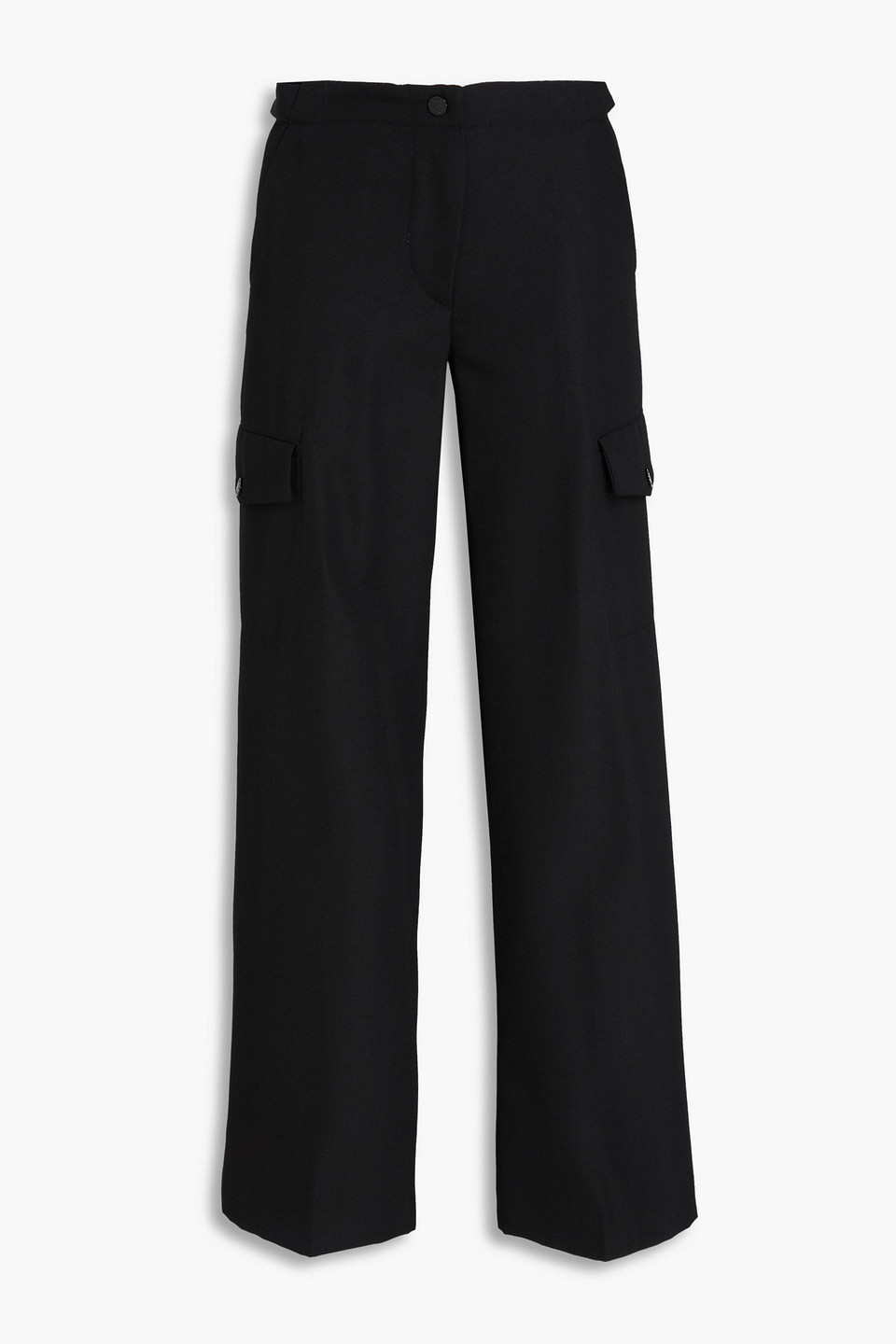 Sandro Crepe Cargo Pants In Black