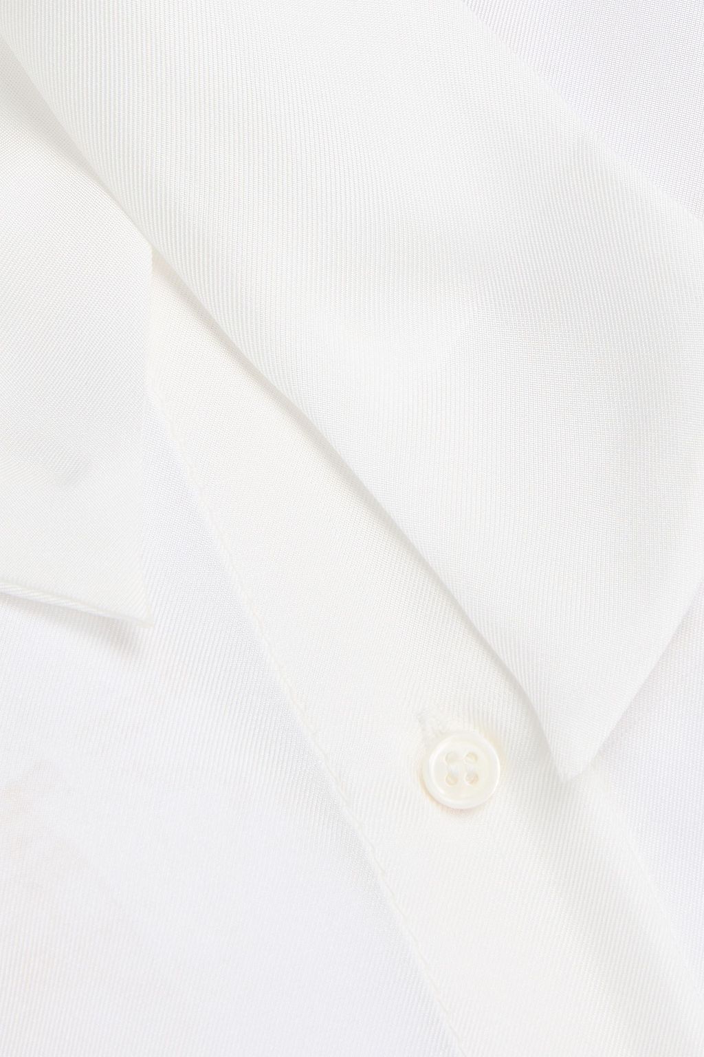 SANDRO Cropped Hemd aus Seiden-Twill mit Kristallverzierung