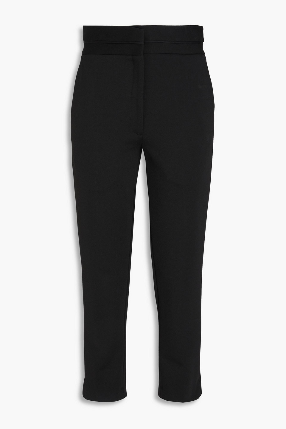 Sandro Jersey Tapered Pants In Black