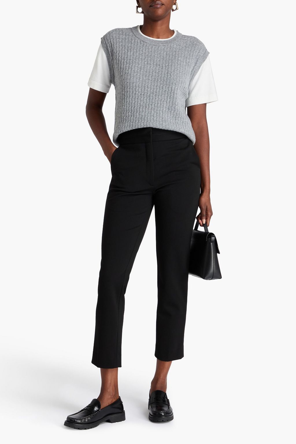 SANDRO Jersey tapered pants
