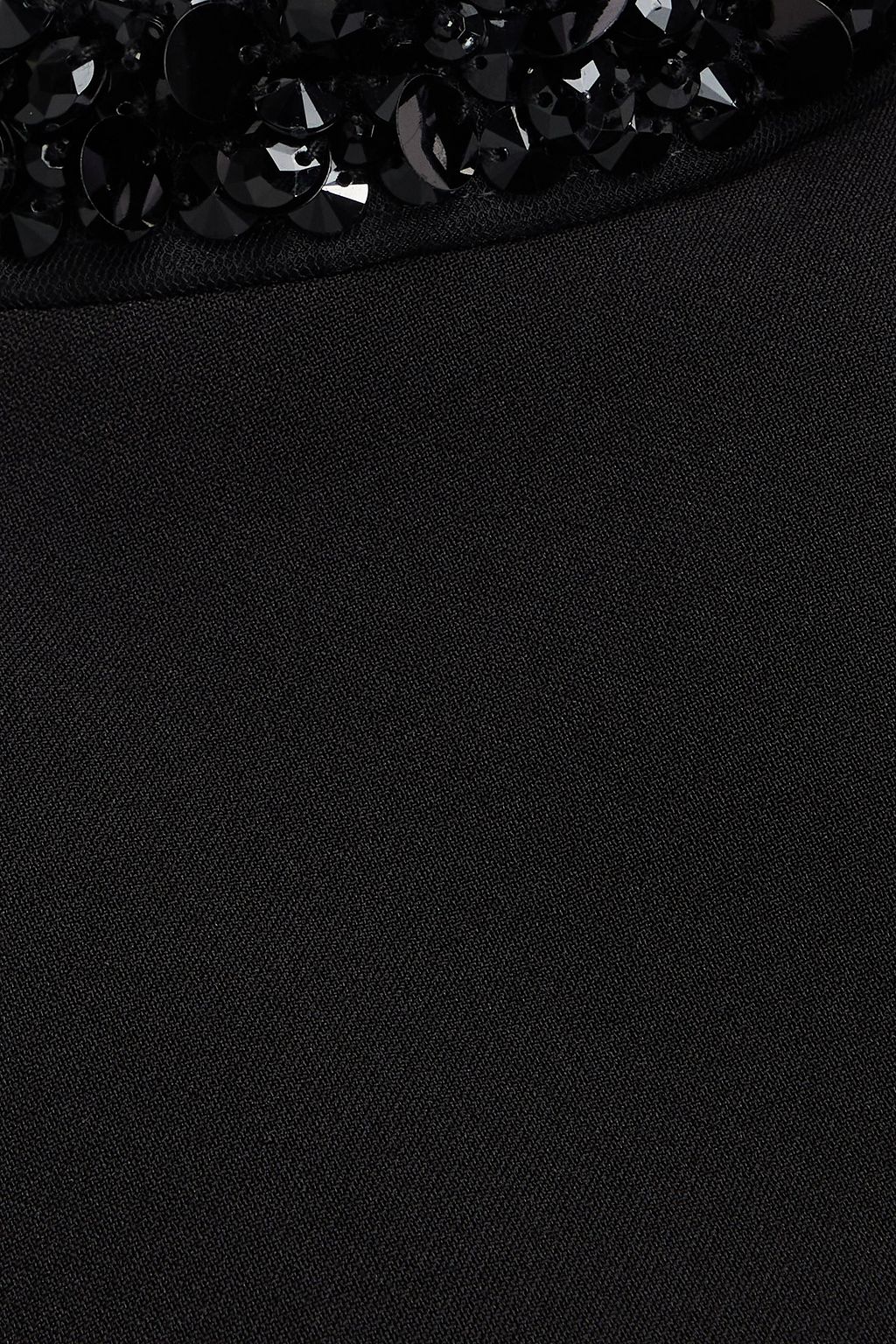 SANDRO Embellished crepe mini dress