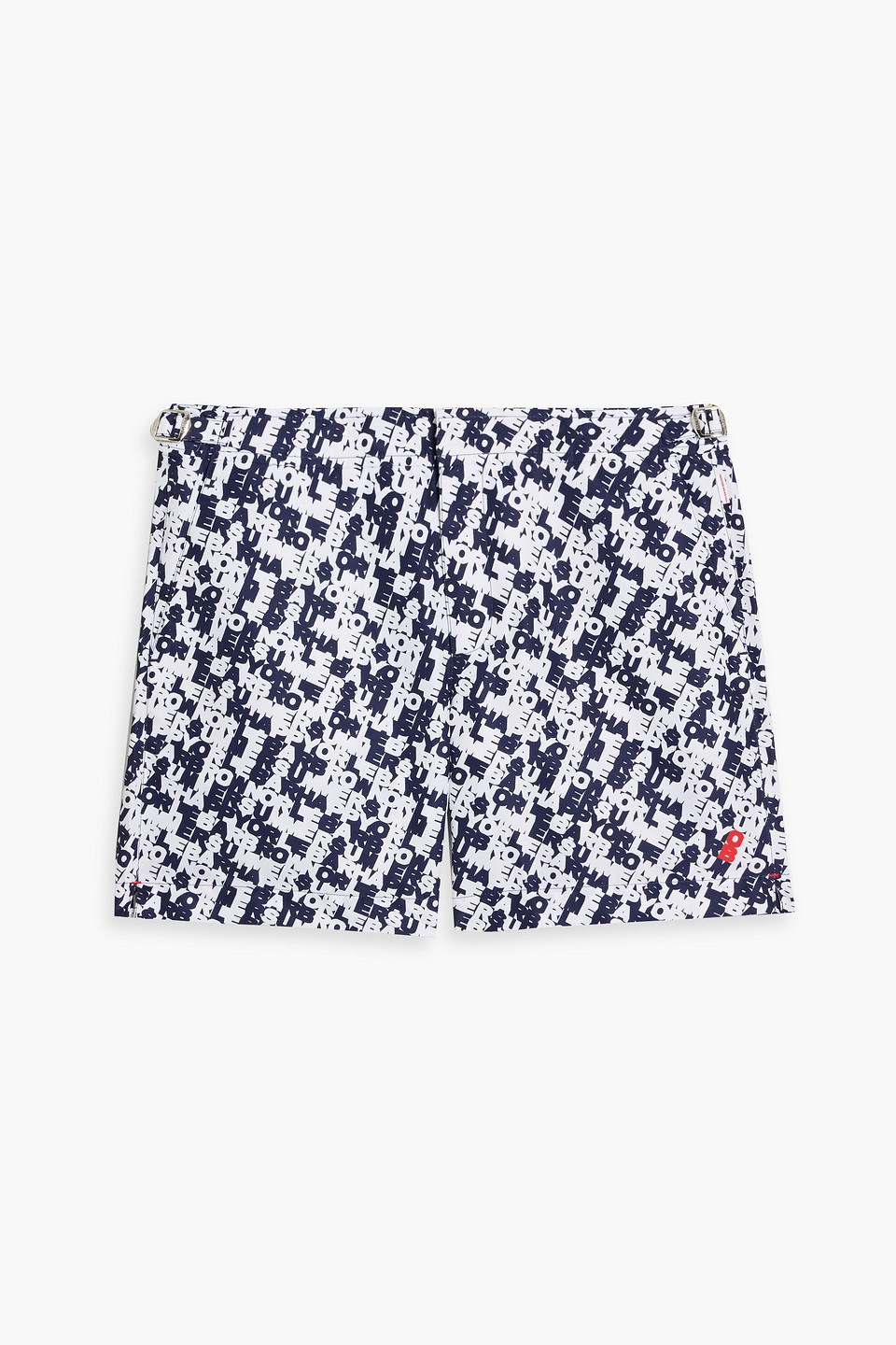 Bulldog mid-length logo-print swim shorts