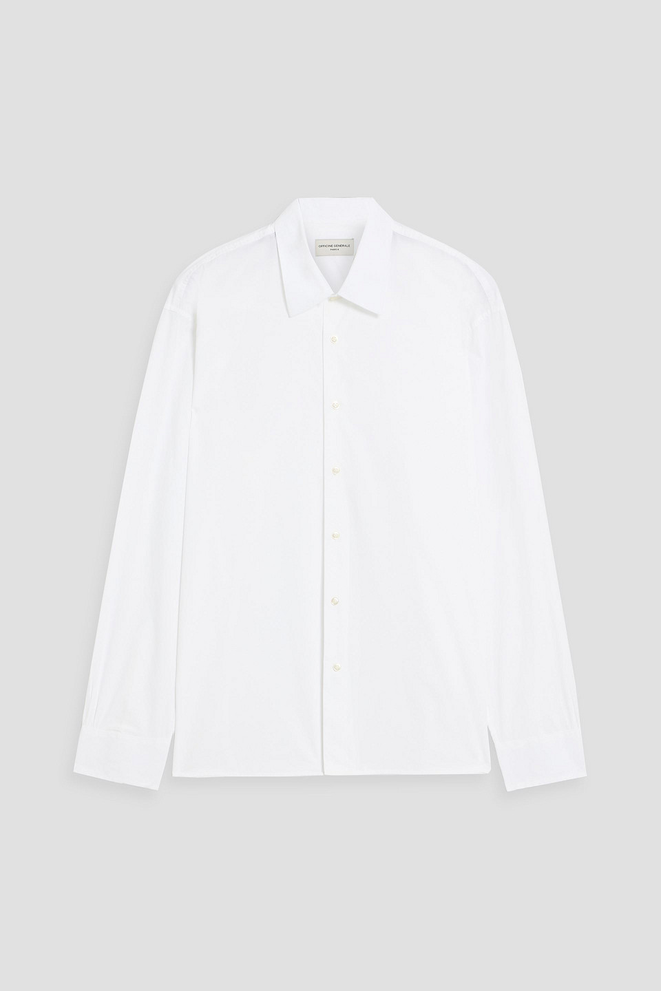 Officine Generale Cotton-poplin Shirt In White