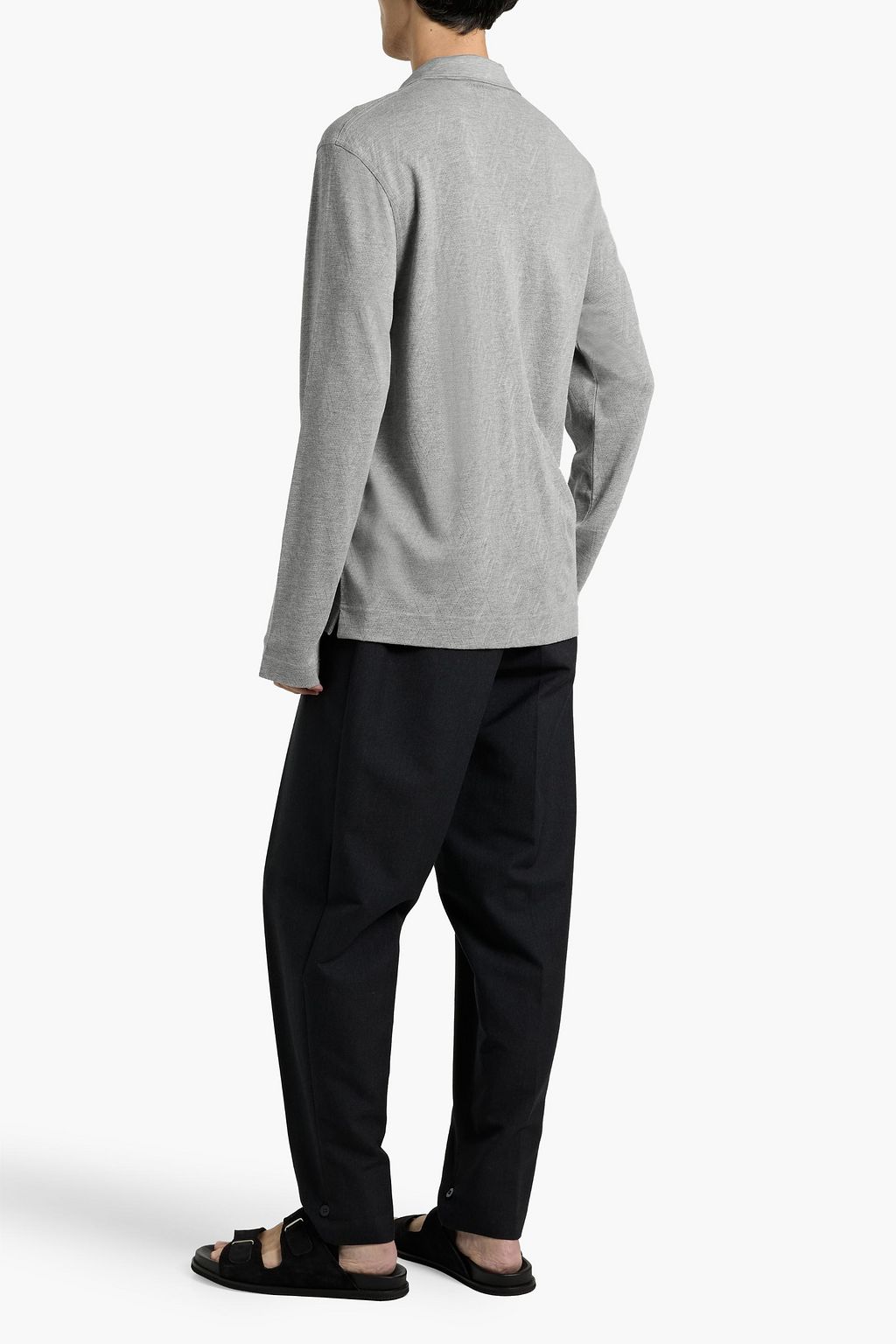 OFFICINE GÉNÉRALE Jacquard-knit Lyocell and cotton-blend cardigan