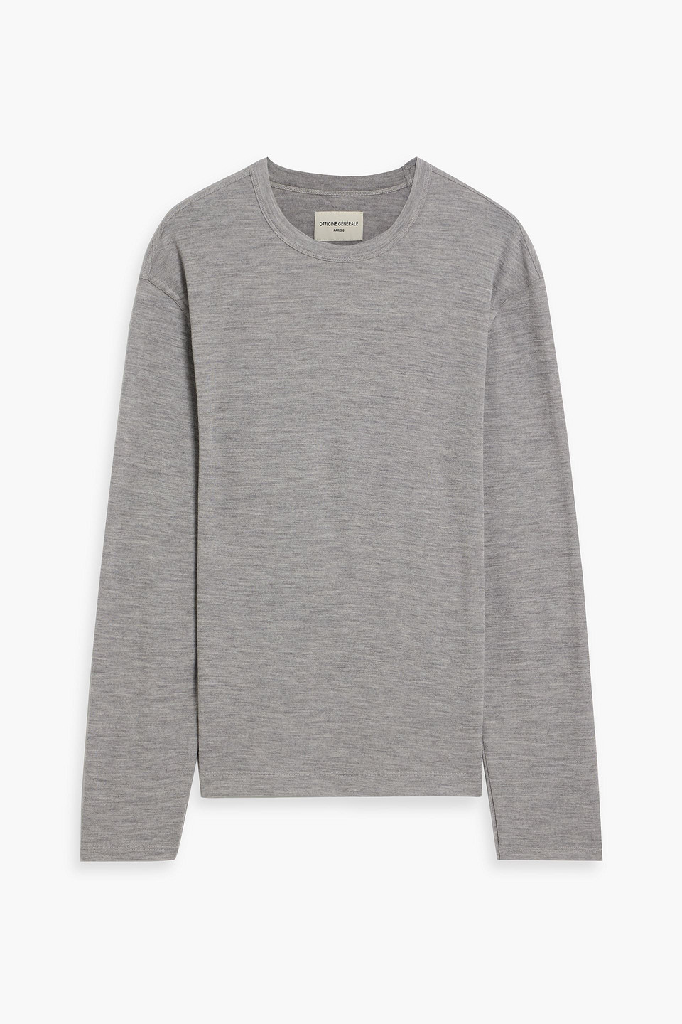 Officine Generale Benny Wool-blend Sweater In Gray