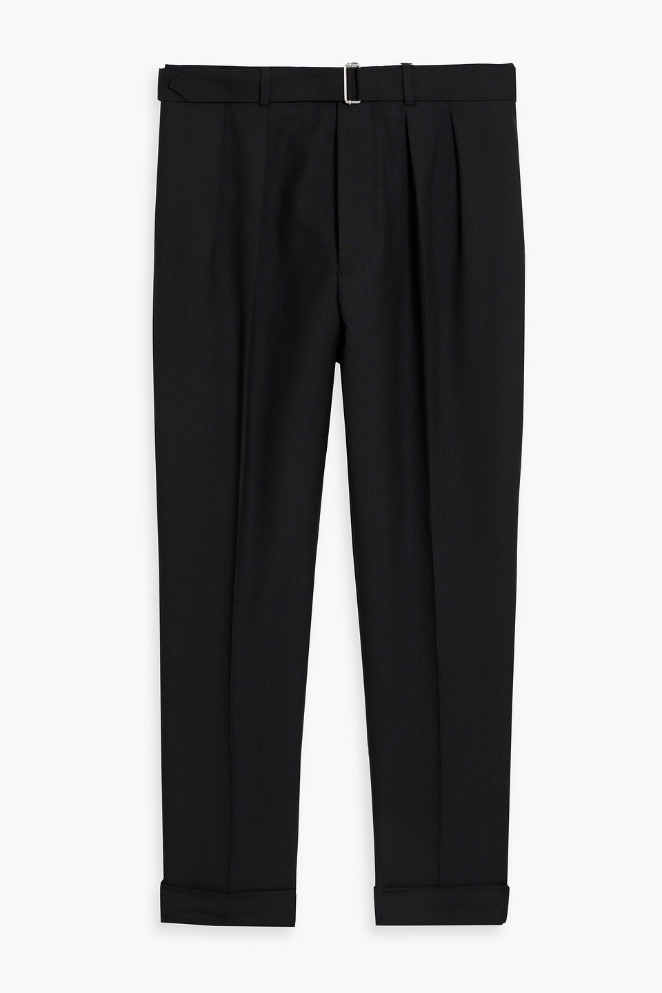 Officine Generale Pierre Tapered Wool Pants In Black