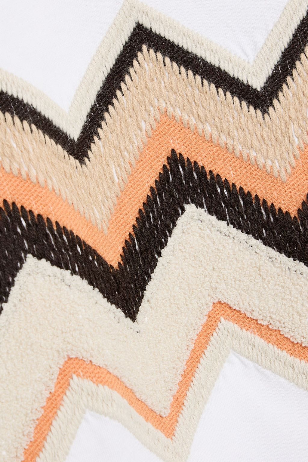 MISSONI Knit-paneled cotton-jersey T-shirt